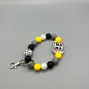 Colorful Beaded Silicone Bracelet - Handmade K0258C